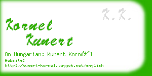 kornel kunert business card